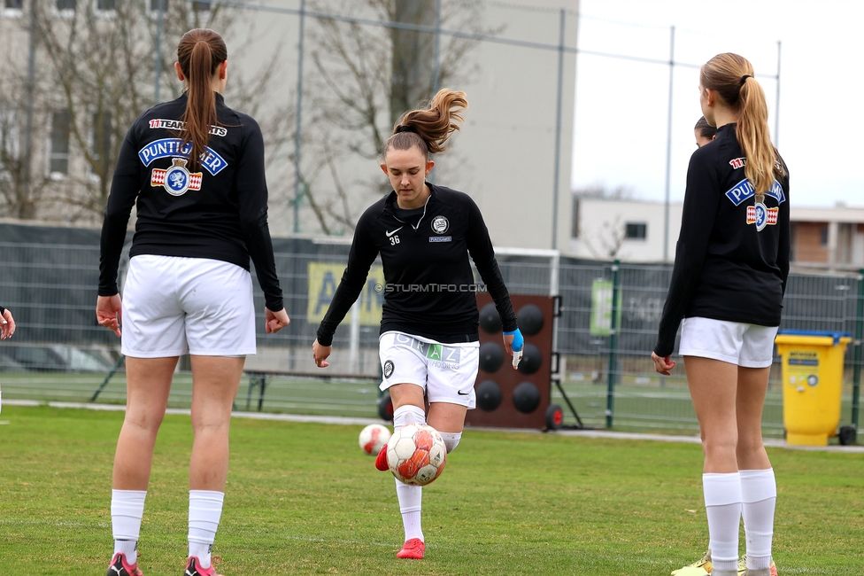 Sturm Damen - Bergheim
OEFB Frauen Bundesliga, 17. Runde, SK Sturm Graz Damen - FC Bergheim, Trainingszentrum Messendorf, 15.03.2025. 

Foto zeigt Rebecca Villena (Sturm Damen)
