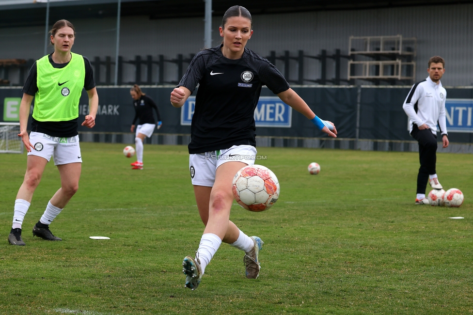 Sturm Damen - Bergheim
OEFB Frauen Bundesliga, 17. Runde, SK Sturm Graz Damen - FC Bergheim, Trainingszentrum Messendorf, 15.03.2025. 

Foto zeigt Marie Spiess (Sturm Damen)
