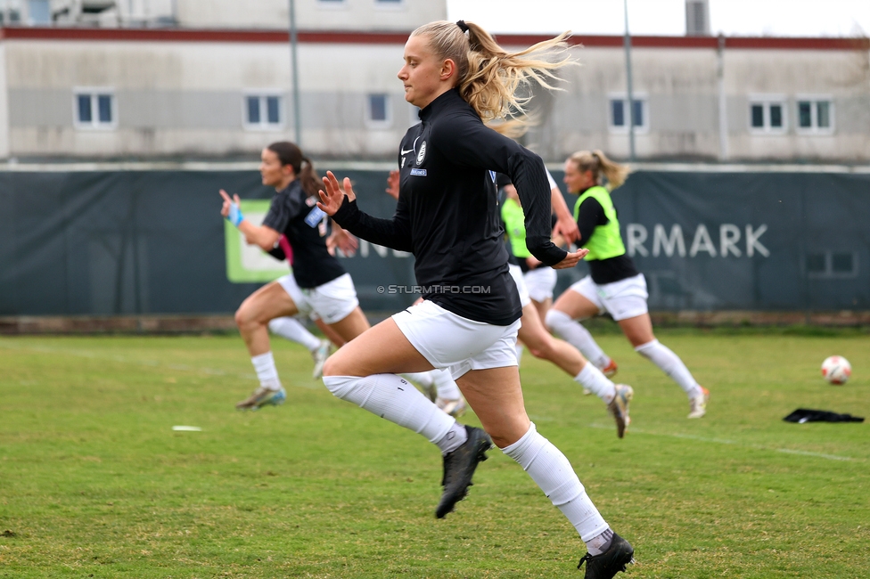 Sturm Damen - Bergheim
OEFB Frauen Bundesliga, 17. Runde, SK Sturm Graz Damen - FC Bergheim, Trainingszentrum Messendorf, 15.03.2025. 

Foto zeigt Sandra Jakobsen (Sturm Damen)
