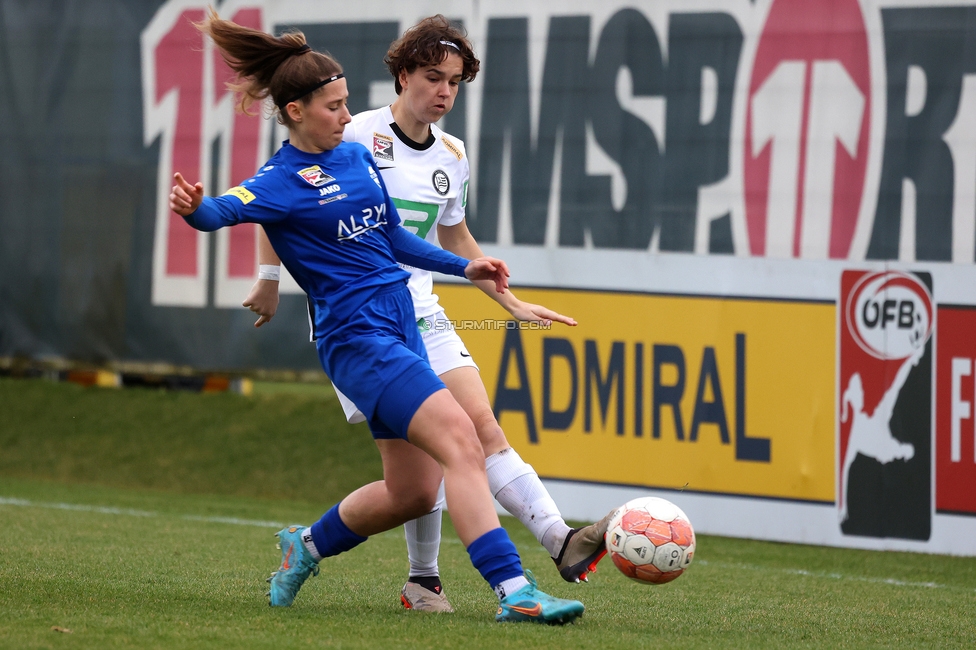 Sturm Damen - Bergheim
OEFB Frauen Bundesliga, 17. Runde, SK Sturm Graz Damen - FC Bergheim, Trainingszentrum Messendorf, 15.03.2025. 

Foto zeigt Leonie Christin Tragl (Sturm Damen)
