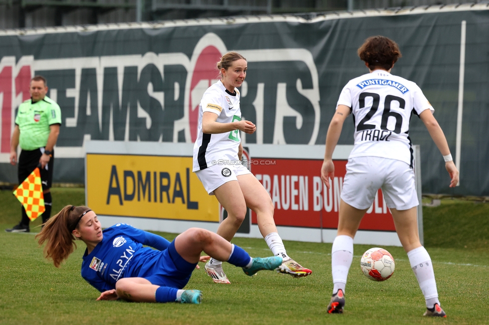 Sturm Damen - Bergheim
OEFB Frauen Bundesliga, 17. Runde, SK Sturm Graz Damen - FC Bergheim, Trainingszentrum Messendorf, 15.03.2025. 

Foto zeigt Elisabeth Brandl (Sturm Damen)
