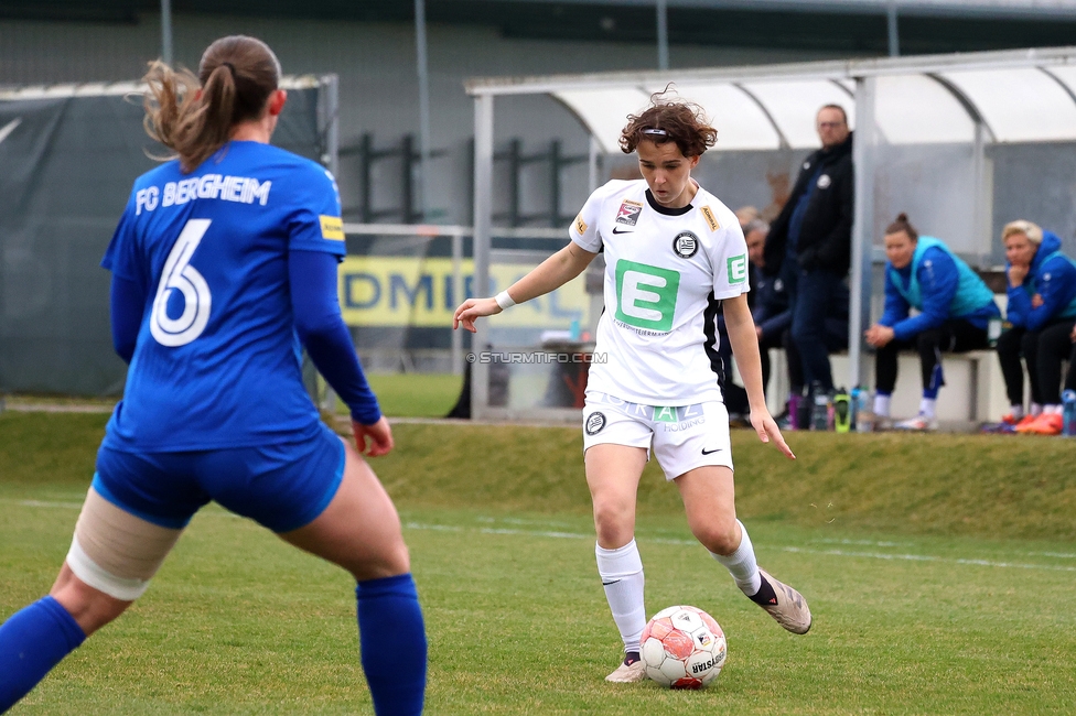 Sturm Damen - Bergheim
OEFB Frauen Bundesliga, 17. Runde, SK Sturm Graz Damen - FC Bergheim, Trainingszentrum Messendorf, 15.03.2025. 

Foto zeigt Leonie Christin Tragl (Sturm Damen)
