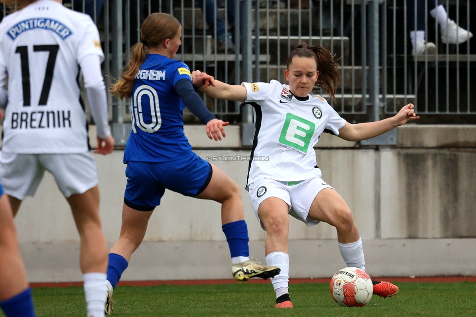 Sturm Damen - Bergheim
OEFB Frauen Bundesliga, 17. Runde, SK Sturm Graz Damen - FC Bergheim, Trainingszentrum Messendorf, 15.03.2025. 

Foto zeigt Julia Keutz (Sturm Damen)
