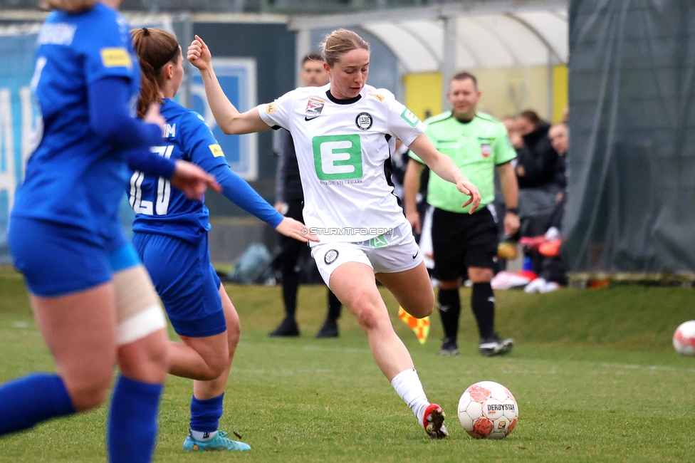 Sturm Damen - Bergheim
OEFB Frauen Bundesliga, 17. Runde, SK Sturm Graz Damen - FC Bergheim, Trainingszentrum Messendorf, 15.03.2025. 

Foto zeigt Elisabeth Brandl (Sturm Damen)
