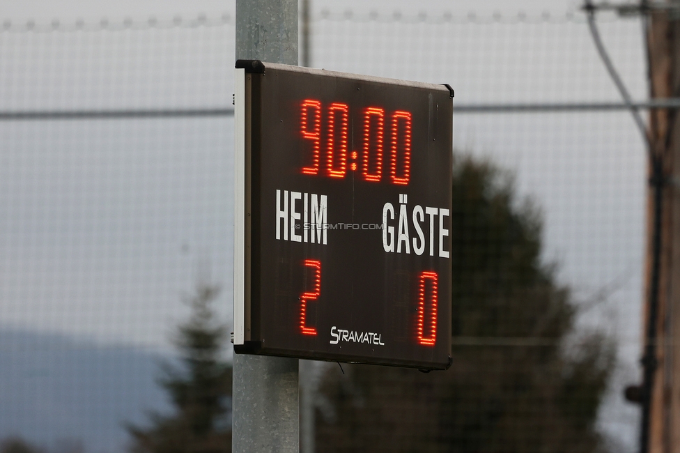 Sturm Damen - Bergheim
OEFB Frauen Bundesliga, 17. Runde, SK Sturm Graz Damen - FC Bergheim, Trainingszentrum Messendorf, 15.03.2025. 

Foto zeigt den Endstand
