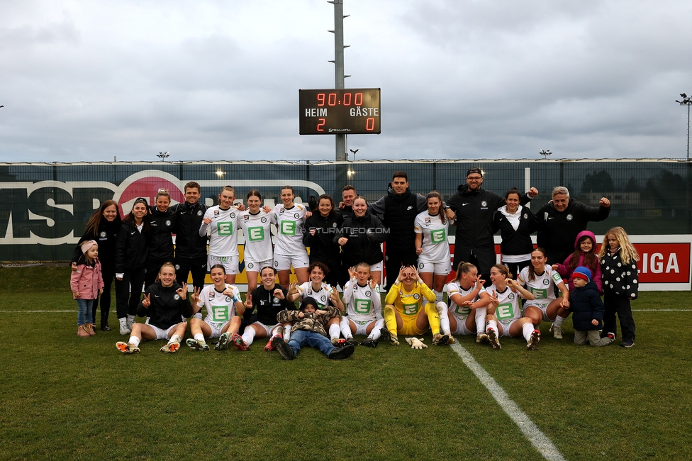 Sturm Damen - Bergheim
OEFB Frauen Bundesliga, 17. Runde, SK Sturm Graz Damen - FC Bergheim, Trainingszentrum Messendorf, 15.03.2025. 

Foto zeigt die Mannschaft der Sturm Damen
