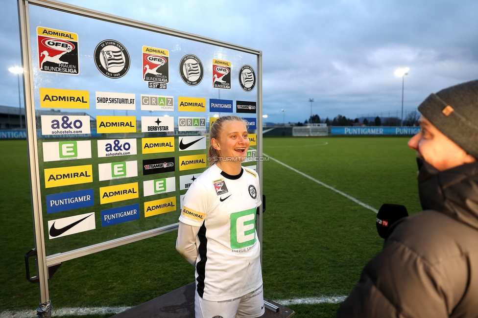 Sturm Damen - Bergheim
OEFB Frauen Bundesliga, 17. Runde, SK Sturm Graz Damen - FC Bergheim, Trainingszentrum Messendorf, 15.03.2025. 

Foto zeigt Sandra Jakobsen (Sturm Damen)
