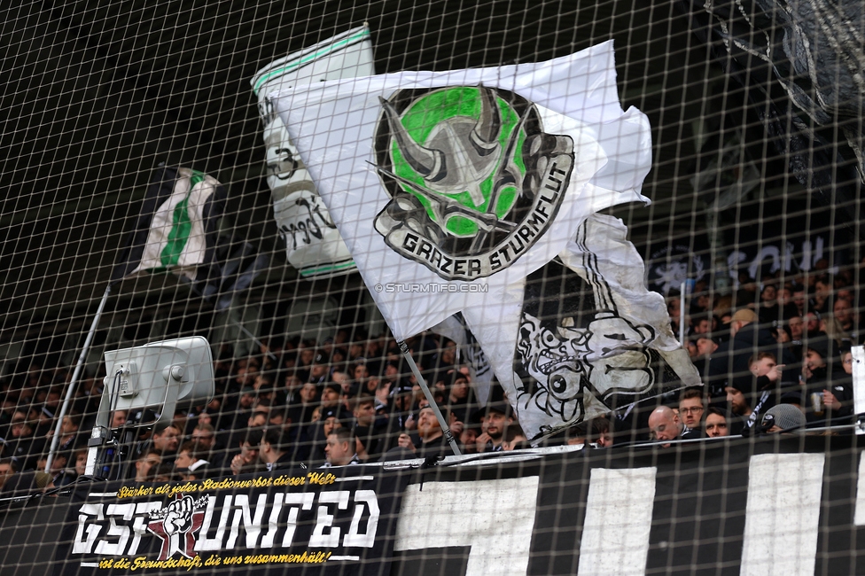 Sturm Graz - LASK
Oesterreichische Fussball Bundesliga, 22. Runde, SK Sturm Graz - Linzer ASK, Stadion Liebenau Graz, 16.03.2025. 

Foto zeigt Fans von Sturm
