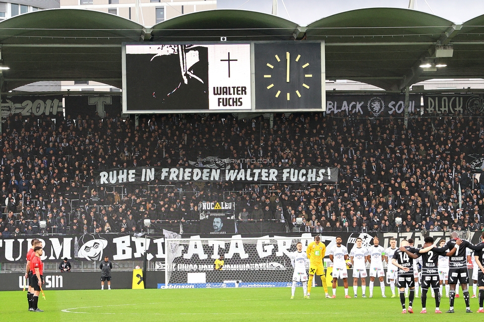 Sturm Graz - LASK
Oesterreichische Fussball Bundesliga, 22. Runde, SK Sturm Graz - Linzer ASK, Stadion Liebenau Graz, 16.03.2025. 

Foto zeigt Fans von Sturm mit einem Spruchband
