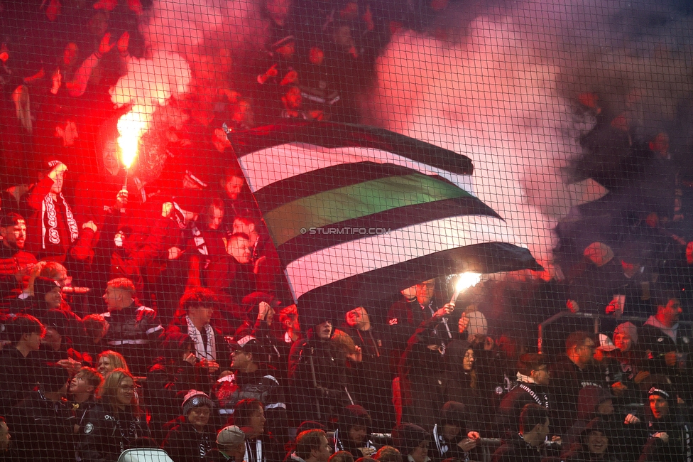 Sturm Graz - LASK
Oesterreichische Fussball Bundesliga, 22. Runde, SK Sturm Graz - Linzer ASK, Stadion Liebenau Graz, 16.03.2025. 

Foto zeigt Fans von Sturm mit Pyrotechnik
