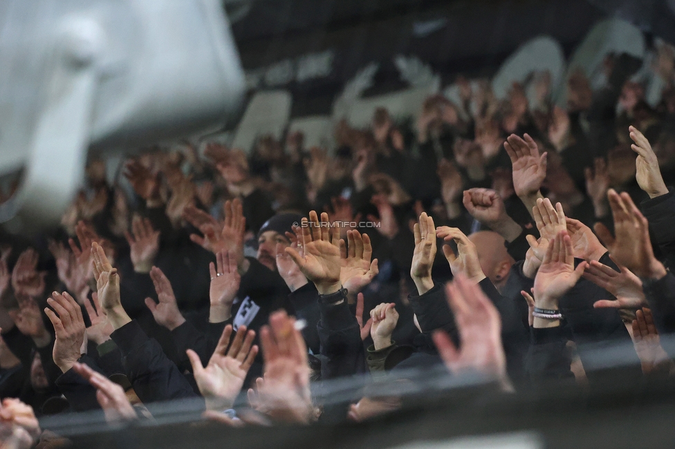 Sturm Graz - LASK
Oesterreichische Fussball Bundesliga, 22. Runde, SK Sturm Graz - Linzer ASK, Stadion Liebenau Graz, 16.03.2025. 

Foto zeigt Fans von Sturm
