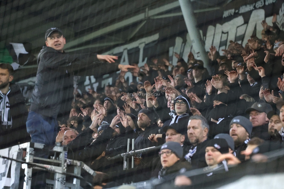 Sturm Graz - LASK
Oesterreichische Fussball Bundesliga, 22. Runde, SK Sturm Graz - Linzer ASK, Stadion Liebenau Graz, 16.03.2025. 

Foto zeigt Fans von Sturm
