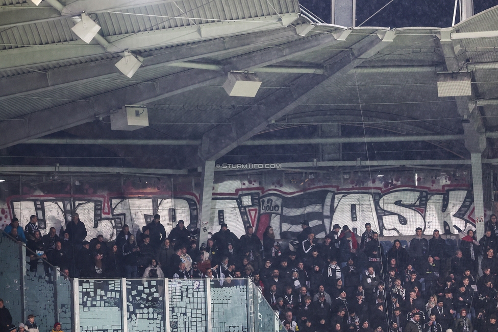 Sturm Graz - LASK
Oesterreichische Fussball Bundesliga, 22. Runde, SK Sturm Graz - Linzer ASK, Stadion Liebenau Graz, 16.03.2025. 

Foto zeigt Fans von Sturm
