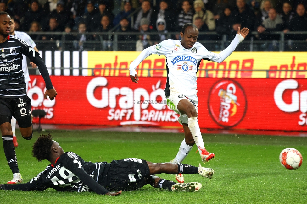 Sturm Graz - LASK
Oesterreichische Fussball Bundesliga, 22. Runde, SK Sturm Graz - Linzer ASK, Stadion Liebenau Graz, 16.03.2025. 

Foto zeigt Malick Junior Yalcouye (Sturm)
