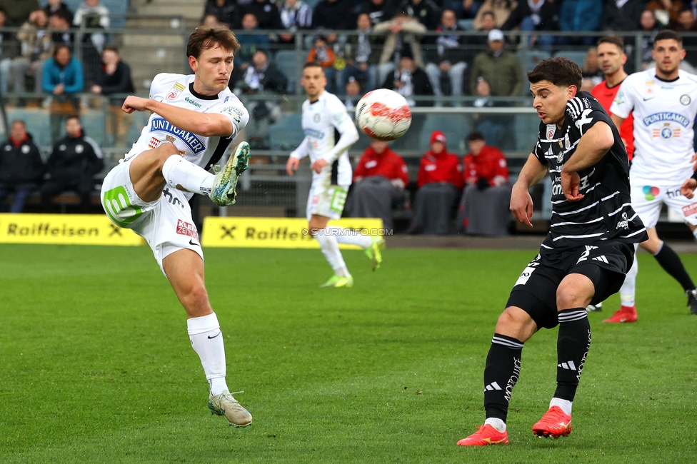 Sturm Graz - LASK
Oesterreichische Fussball Bundesliga, 22. Runde, SK Sturm Graz - Linzer ASK, Stadion Liebenau Graz, 16.03.2025. 

Foto zeigt William Boeving (Sturm)
