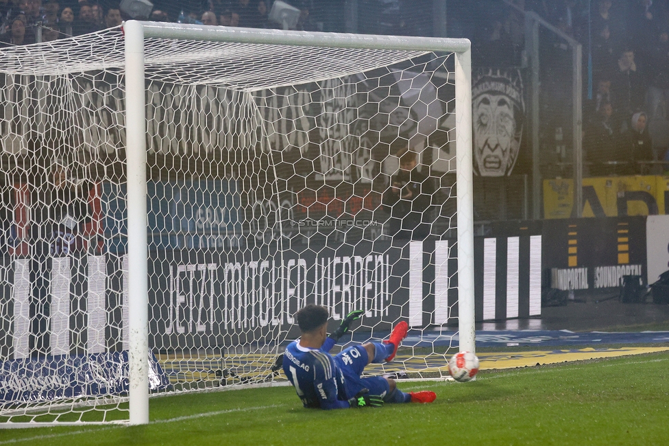 Sturm Graz - LASK
Oesterreichische Fussball Bundesliga, 22. Runde, SK Sturm Graz - Linzer ASK, Stadion Liebenau Graz, 16.03.2025. 

Foto zeigt den Elfmeter
