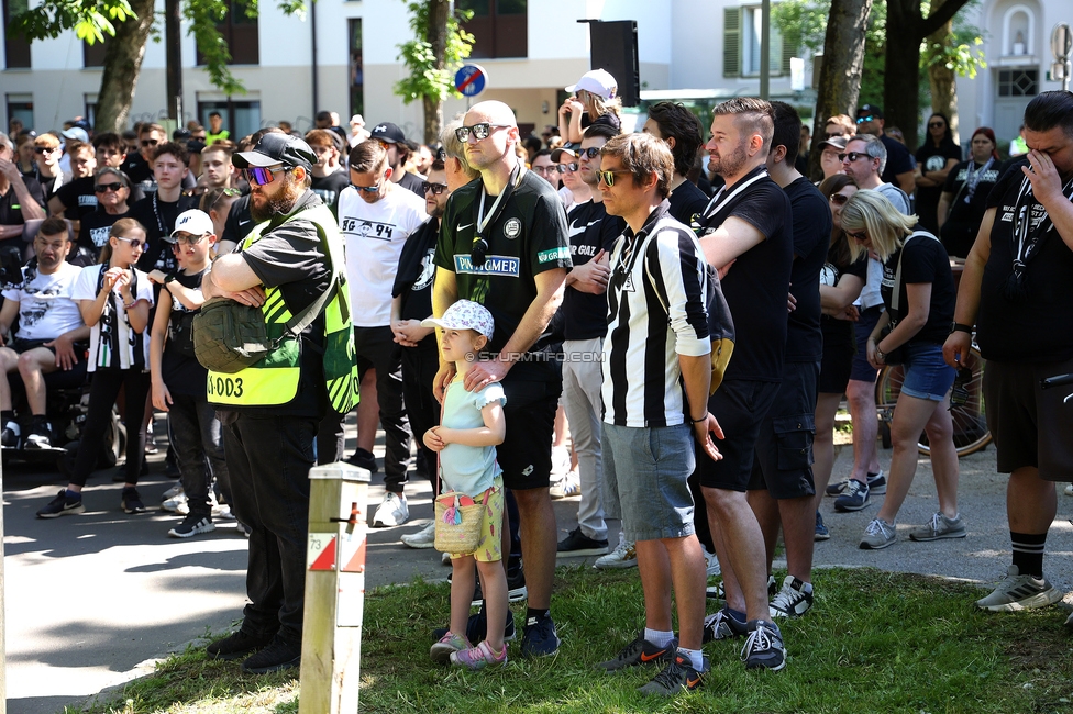 116 Jahre Sturm Graz
SK Sturm Graz Geburtstagsfeier - 116 Jahre, Grazer Innenstadt, Graz am 01.05.2025.
