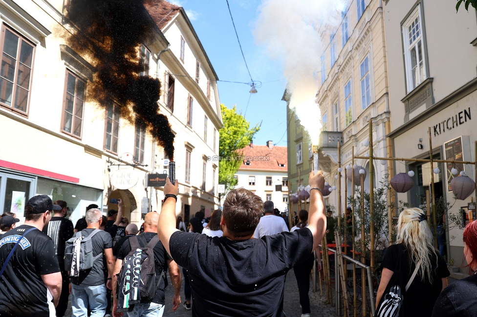 116 Jahre Sturm Graz
SK Sturm Graz Geburtstagsfeier - 116 Jahre, Grazer Innenstadt, Graz am 01.05.2025.
