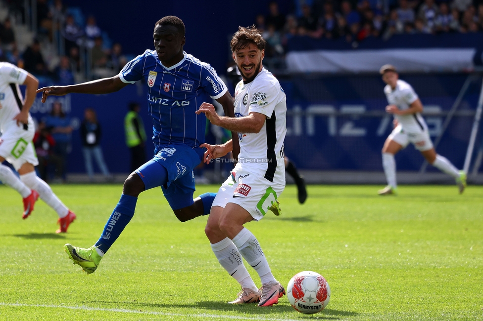 BW Linz - Sturm Graz
Oesterreichische Fussball Bundesliga, 29. Runde, Blau-Weiss Linz - SK Sturm Graz, Hofmann Personal Stadion Linz, 04.05.2025. 

Foto zeigt Otar Kiteishvili (Sturm)
