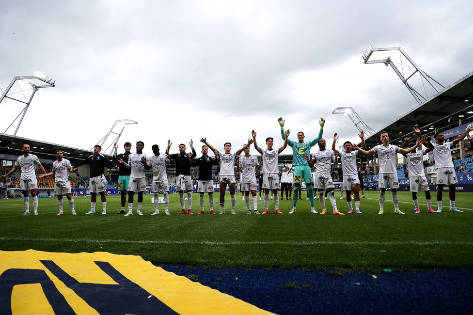 BW Linz - Sturm Graz
Oesterreichische Fussball Bundesliga, 29. Runde, Blau-Weiss Linz - SK Sturm Graz, Hofmann Personal Stadion Linz, 04.05.2025. 

Foto zeigt die Mannschaft von Sturm
