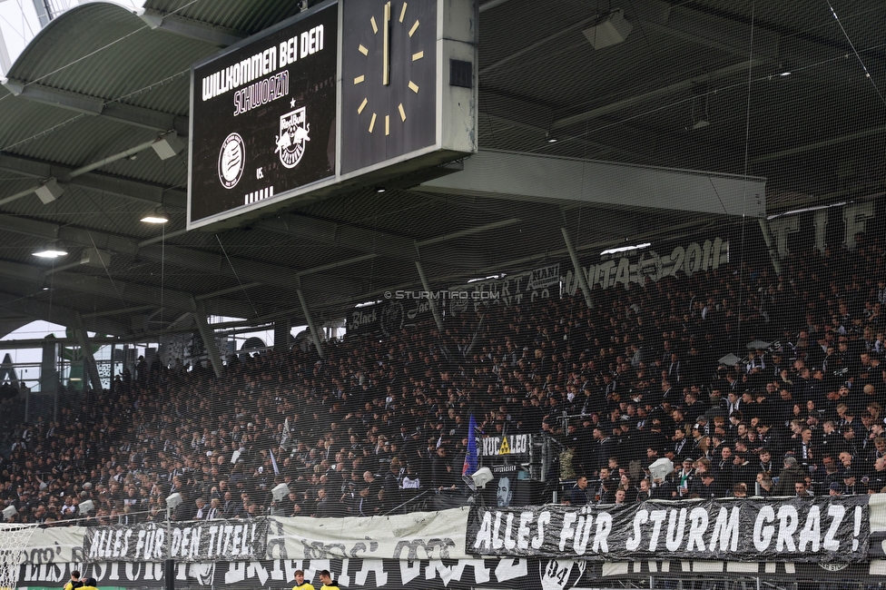 Sturm Graz - RB Salzburg
Oesterreichische Fussball Bundesliga, 30. Runde, SK Sturm Graz - FC RB Salzburg, Stadion Liebenau Graz, 09.05.2025. 

Foto zeigt Fans von Sturm mit einer Choreografie
