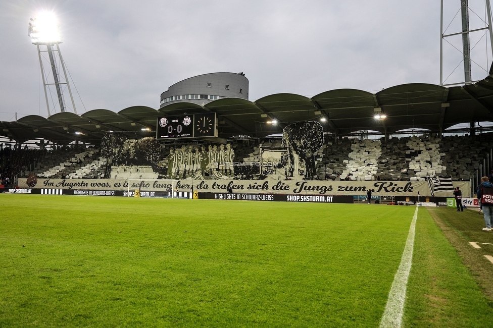 Sturm Graz - RB Salzburg
Oesterreichische Fussball Bundesliga, 30. Runde, SK Sturm Graz - FC RB Salzburg, Stadion Liebenau Graz, 09.05.2025. 

Foto zeigt Fans von Sturm mit einer Choreografie
