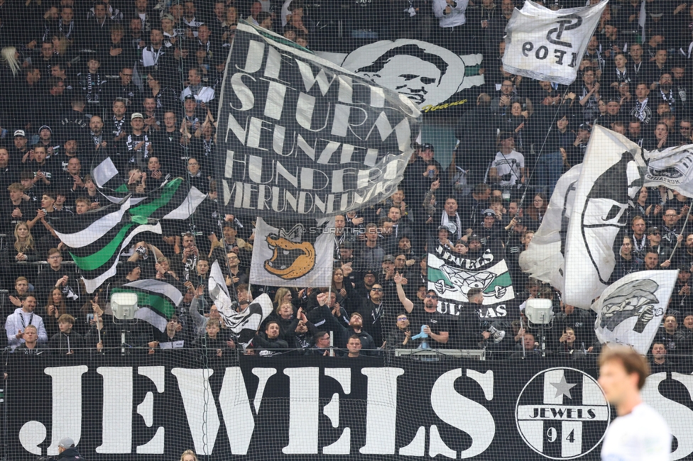 Sturm Graz - RB Salzburg
Oesterreichische Fussball Bundesliga, 30. Runde, SK Sturm Graz - FC RB Salzburg, Stadion Liebenau Graz, 09.05.2025. 

Foto zeigt Fans von Sturm
