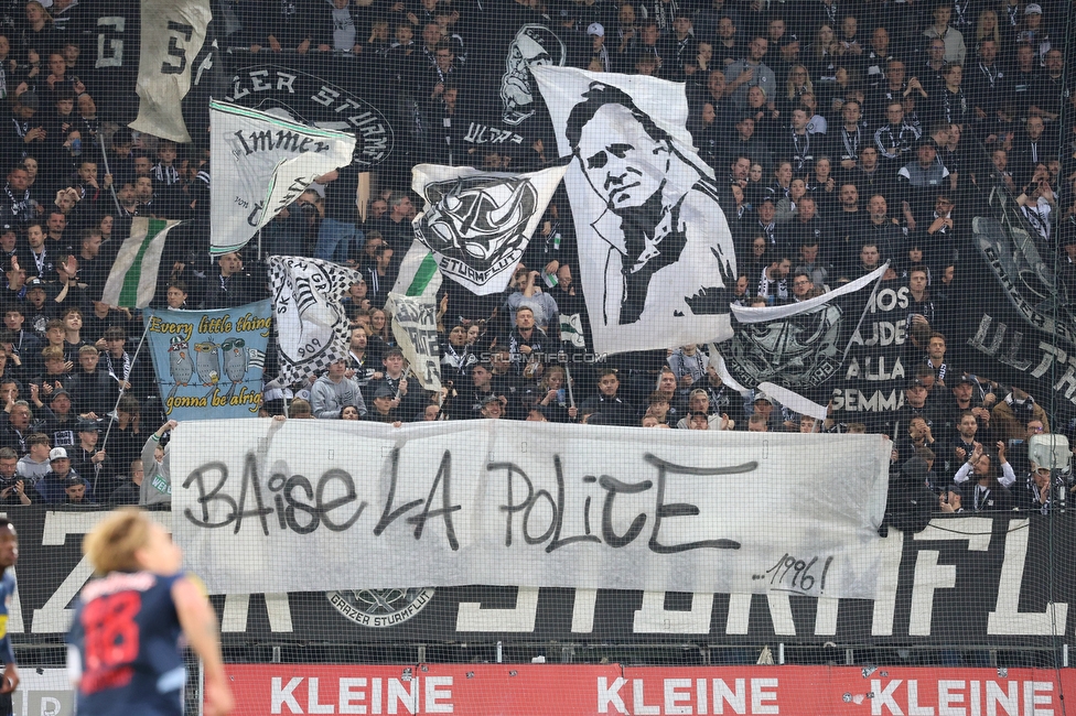 Sturm Graz - RB Salzburg
Oesterreichische Fussball Bundesliga, 30. Runde, SK Sturm Graz - FC RB Salzburg, Stadion Liebenau Graz, 09.05.2025. 

Foto zeigt Fans von Sturm
