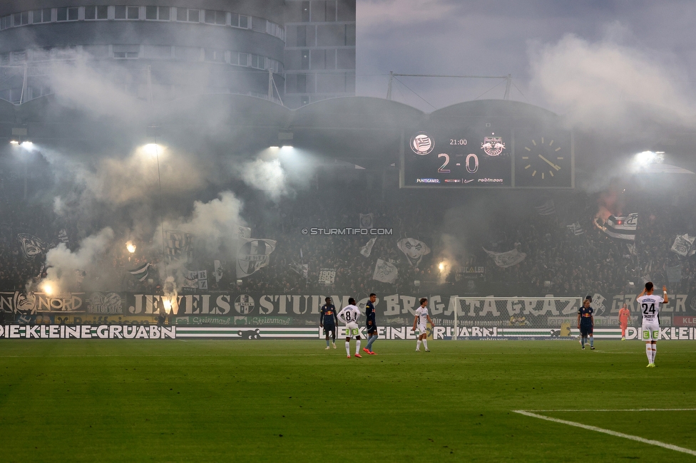 Sturm Graz - RB Salzburg
Oesterreichische Fussball Bundesliga, 30. Runde, SK Sturm Graz - FC RB Salzburg, Stadion Liebenau Graz, 09.05.2025. 

Foto zeigt Fans von Sturm
