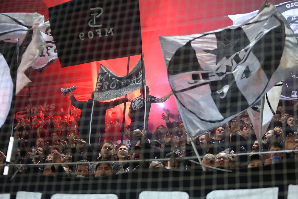 Sturm Graz - Salzburg
Oesterreichische Fussball Bundesliga, 30. Runde, SK Sturm Graz - FC Salzburg, Stadion Liebenau Graz, 09.05.2025. 

Foto zeigt Fans von Sturm
