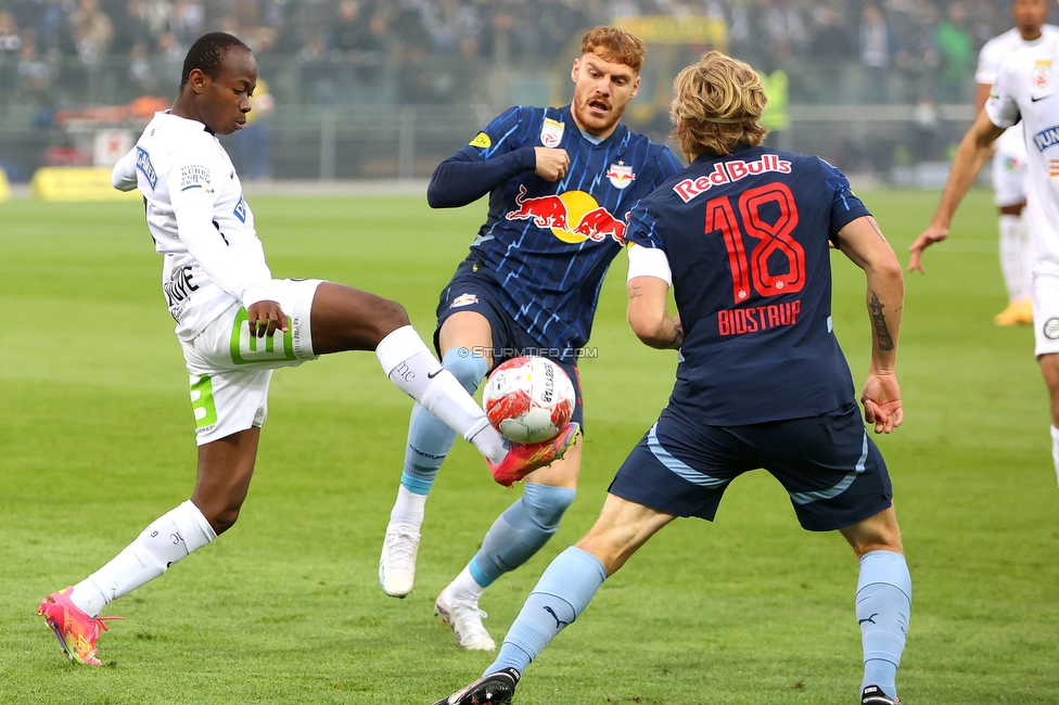 Sturm Graz - Salzburg
Oesterreichische Fussball Bundesliga, 30. Runde, SK Sturm Graz - FC Salzburg, Stadion Liebenau Graz, 09.05.2025. 

Foto zeigt Malick Junior Yalcouye (Sturm)
