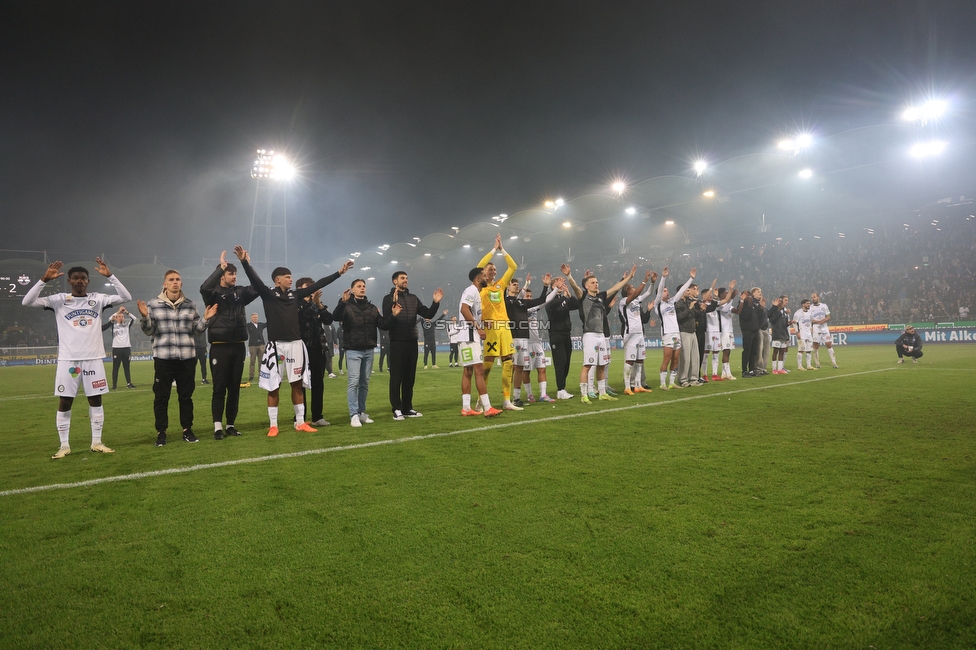 Sturm Graz - RB Salzburg
Oesterreichische Fussball Bundesliga, 30. Runde, SK Sturm Graz - FC RB Salzburg, Stadion Liebenau Graz, 09.05.2025. 

Foto zeigt die Mannschaft von Sturm
