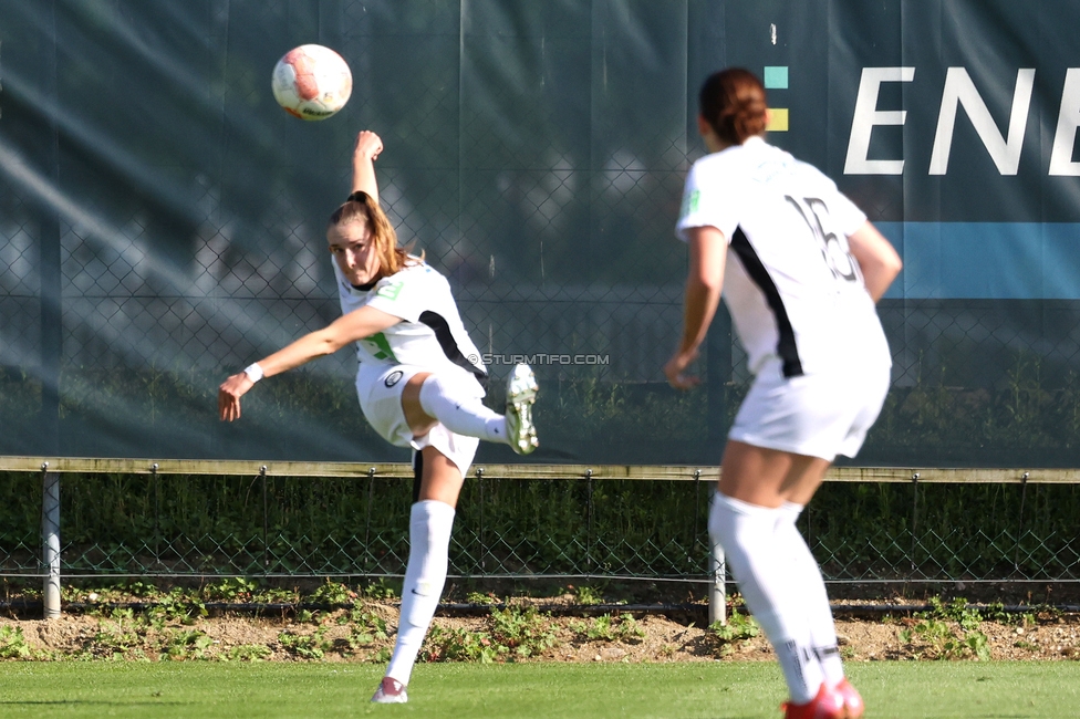 Sturm Damen - St. Poelten
OEFB Frauen Bundesliga, 23. Runde, SK Sturm Graz Damen - SKN St. Poelten, Trainingszentrum Messendorf, 10.05.2025. 

Foto zeigt Rebecca Villena (Sturm Damen)
