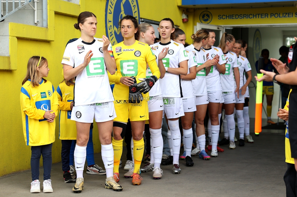 First Vienna - Sturm Damen
OEFB Frauen Bundesliga, 24. Runde, First Vienna FC 1894 - SK Sturm Graz Damen, Naturarena Hohe Warte Wien, 17.05.2025. 

Foto zeigt die Mannschaft der Sturm Damen
