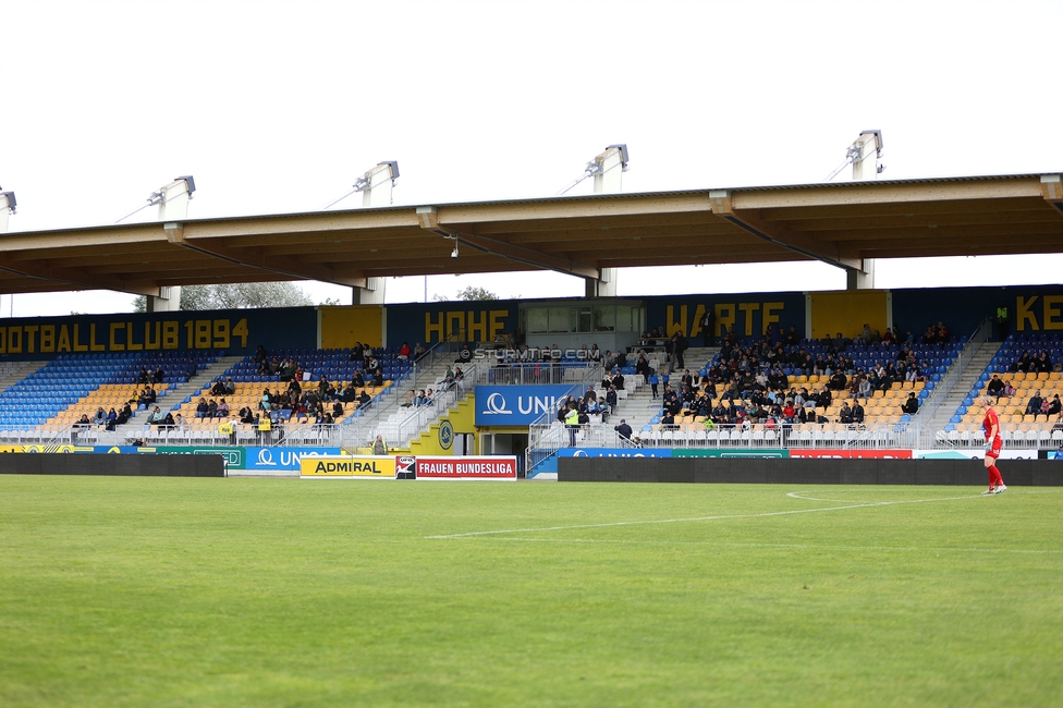 First Vienna - Sturm Damen
OEFB Frauen Bundesliga, 24. Runde, First Vienna FC 1894 - SK Sturm Graz Damen, Naturarena Hohe Warte Wien, 17.05.2025. 

Foto zeigt Fans
