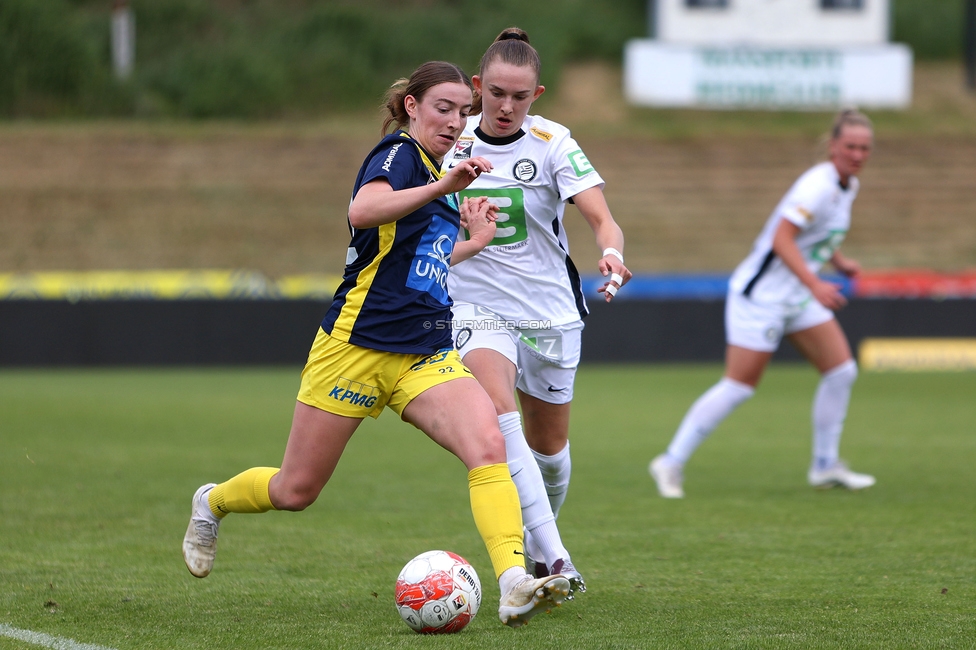 First Vienna - Sturm Damen
OEFB Frauen Bundesliga, 24. Runde, First Vienna FC 1894 - SK Sturm Graz Damen, Naturarena Hohe Warte Wien, 17.05.2025. 

Foto zeigt Rebecca Villena (Sturm Damen)
