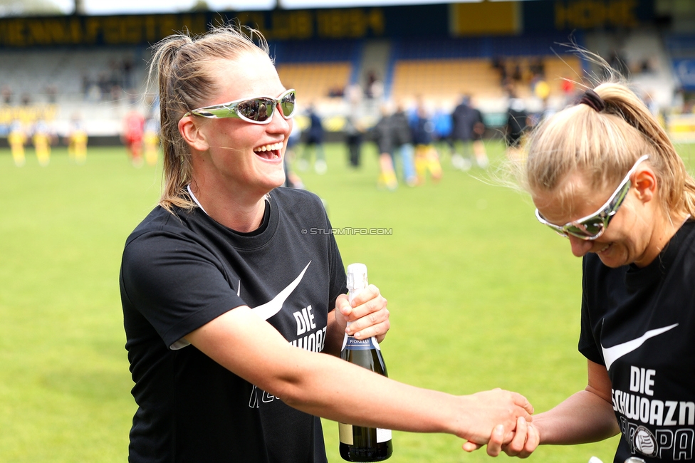 First Vienna - Sturm Damen
OEFB Frauen Bundesliga, 24. Runde, First Vienna FC 1894 - SK Sturm Graz Damen, Naturarena Hohe Warte Wien, 17.05.2025. 

Foto zeigt Laura Lillholm-Petersen (Sturm Damen) und Sandra Jakobsen (Sturm Damen)
