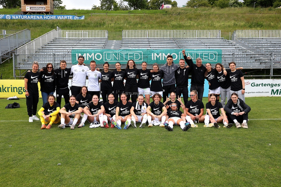First Vienna - Sturm Damen
OEFB Frauen Bundesliga, 24. Runde, First Vienna FC 1894 - SK Sturm Graz Damen, Naturarena Hohe Warte Wien, 17.05.2025. 

Foto zeigt die Mannschaft der Sturm Damen
