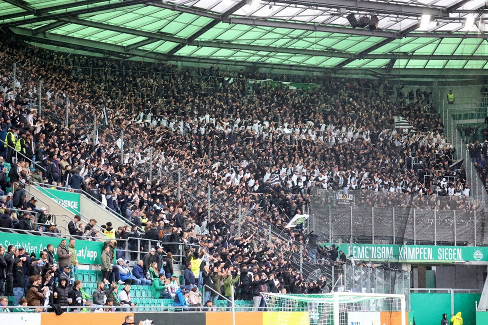 Rapid Wien - Sturm Graz
Oesterreichische Fussball Bundesliga, 31. Runde, SK Rapid Wien - SK Sturm Graz, Weststadion Wien, 18.05.2024. 

Foto zeigt Fans von Sturm
