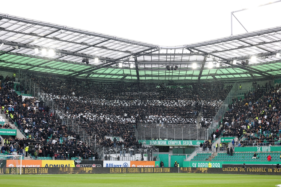 Rapid Wien - Sturm Graz
Oesterreichische Fussball Bundesliga, 31. Runde, SK Rapid Wien - SK Sturm Graz, Weststadion Wien, 18.05.2024. 

Foto zeigt Fans von Sturm
