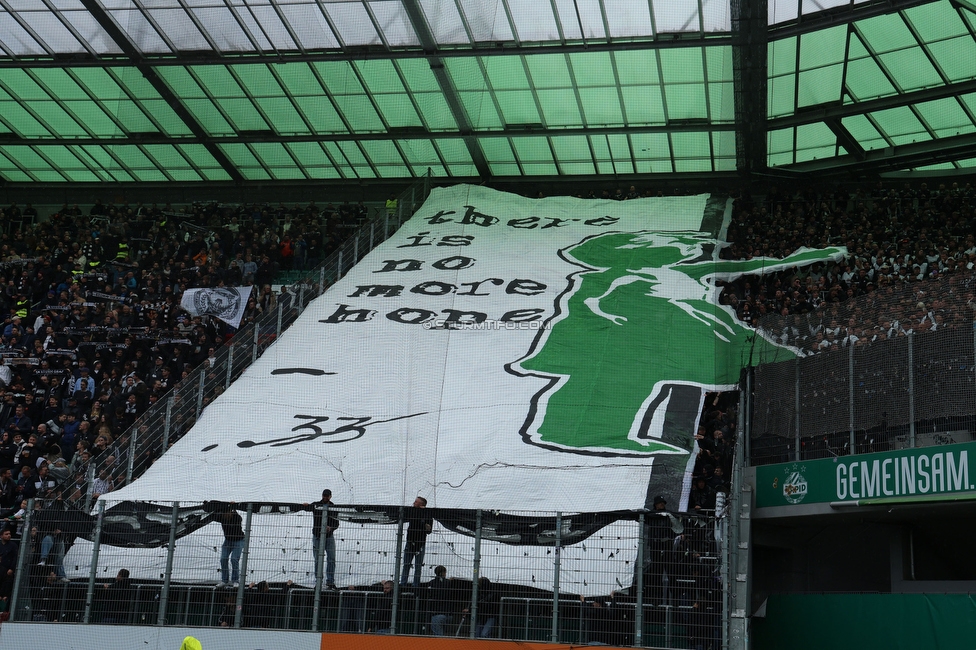 Sturm Graz - RB Salzburg
Oesterreichische Fussball Bundesliga, 30. Runde, SK Sturm Graz - FC RB Salzburg, Stadion Liebenau Graz, 09.05.2025. 

Foto zeigt Fans von Sturm mit einer Choreografie
