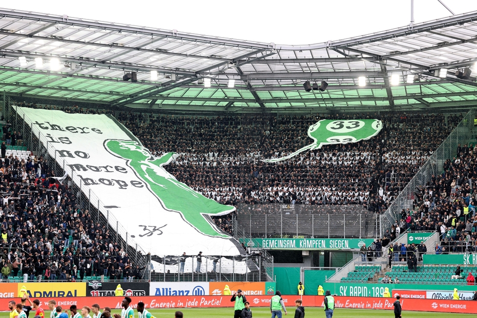 Rapid Wien - Sturm Graz
Oesterreichische Fussball Bundesliga, 31. Runde, SK Rapid Wien - SK Sturm Graz, Weststadion Wien, 18.05.2024. 

Foto zeigt Fans von Sturm mit einer Choreografie

