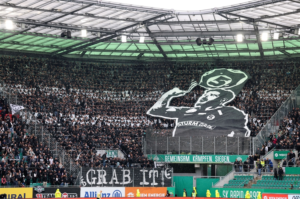 Rapid Wien - Sturm Graz
Oesterreichische Fussball Bundesliga, 31. Runde, SK Rapid Wien - SK Sturm Graz, Weststadion Wien, 18.05.2024. 

Foto zeigt Fans von Sturm mit einer Choreografie
