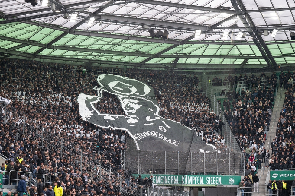 Rapid Wien - Sturm Graz
Oesterreichische Fussball Bundesliga, 31. Runde, SK Rapid Wien - SK Sturm Graz, Weststadion Wien, 18.05.2024. 

Foto zeigt Fans von Sturm mit einer Choreografie
