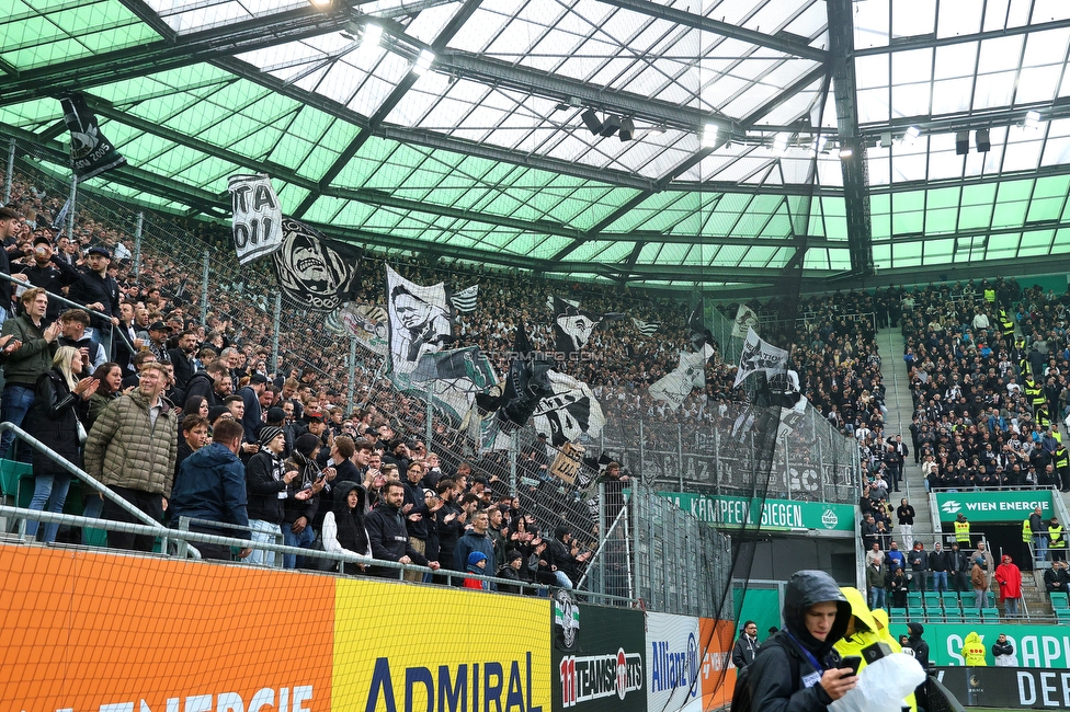 Rapid Wien - Sturm Graz
Oesterreichische Fussball Bundesliga, 31. Runde, SK Rapid Wien - SK Sturm Graz, Weststadion Wien, 18.05.2024. 

Foto zeigt Fans von Sturm
