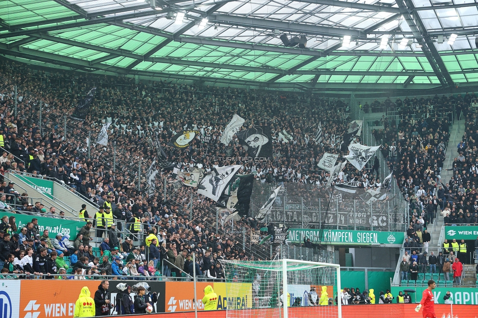 Rapid Wien - Sturm Graz
Oesterreichische Fussball Bundesliga, 31. Runde, SK Rapid Wien - SK Sturm Graz, Weststadion Wien, 18.05.2024. 

Foto zeigt Fans von Sturm
