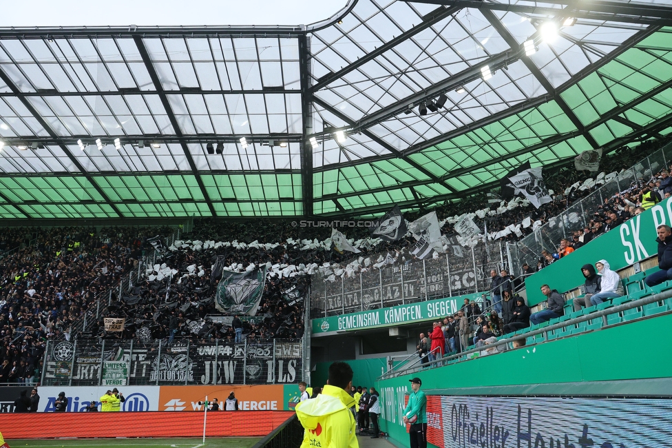 Rapid Wien - Sturm Graz
Oesterreichische Fussball Bundesliga, 31. Runde, SK Rapid Wien - SK Sturm Graz, Weststadion Wien, 18.05.2024. 

Foto zeigt Fans von Sturm
