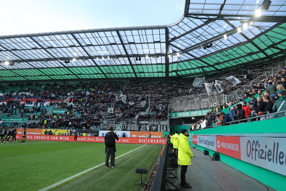 Rapid Wien - Sturm Graz
Oesterreichische Fussball Bundesliga, 31. Runde, SK Rapid Wien - SK Sturm Graz, Weststadion Wien, 18.05.2024. 

Foto zeigt Fans von Sturm
