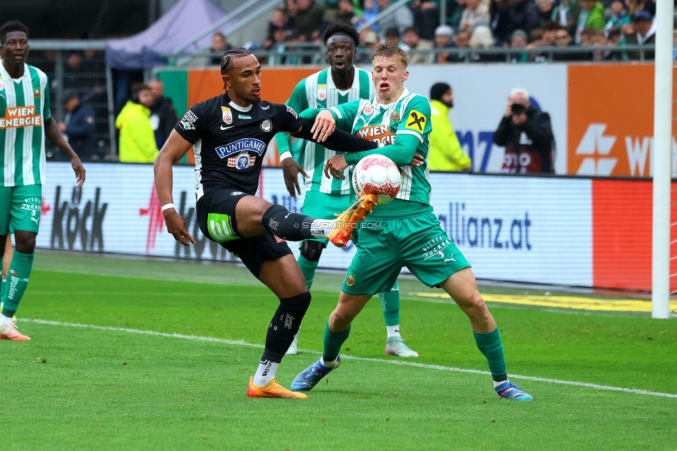 Rapid Wien - Sturm Graz
Oesterreichische Fussball Bundesliga, 31. Runde, SK Rapid Wien - SK Sturm Graz, Weststadion Wien, 18.05.2024. 

Foto zeigt Emanuel Aiwu (Sturm)
