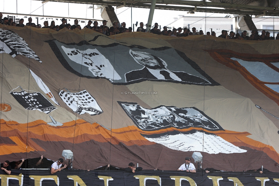 Sturm Graz - WAC
Oesterreichische Fussball Bundesliga, 32. Runde, SK Sturm Graz - Wolfsberger AC, Stadion Liebenau Graz, 24.05.2025. 

Foto zeigt Fans von Sturm mit einer Choreografie
